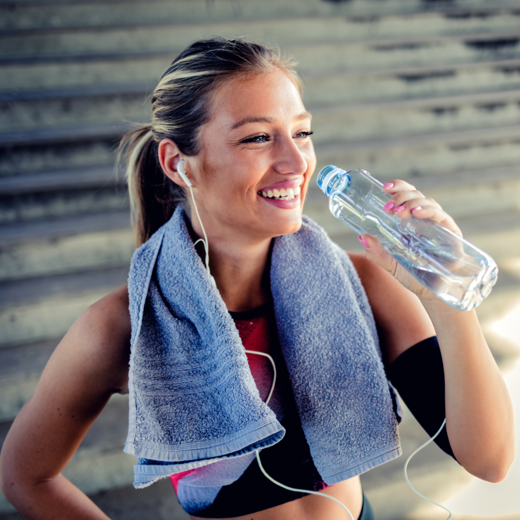 Picture of woman staying hydrated for POTS